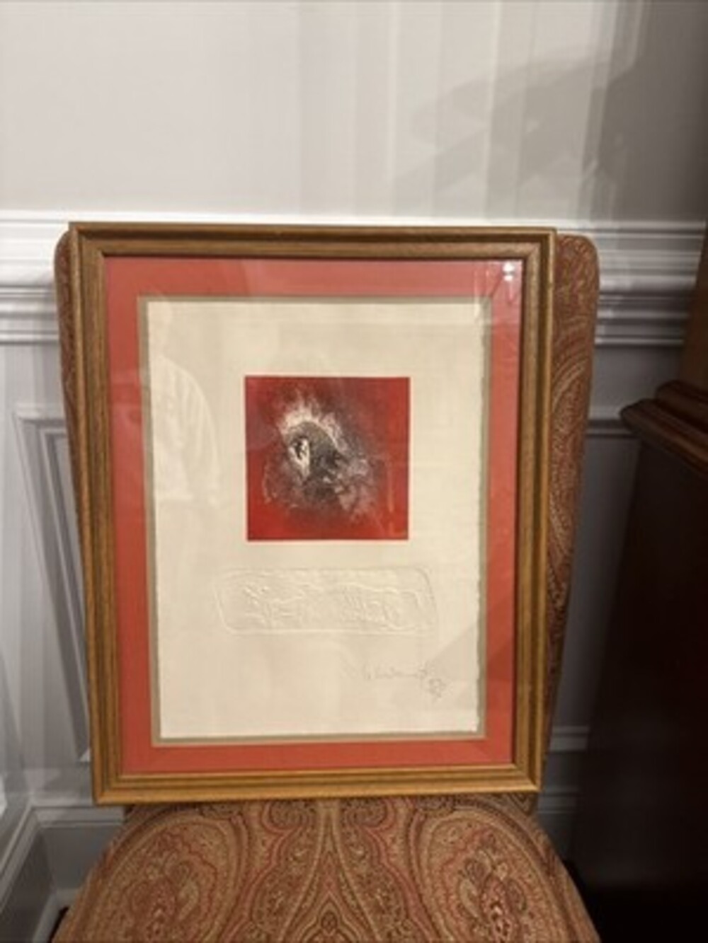 Framed Lebadang (aka Hoi), Red Horse, Etching with Relief, signed and numbered - Picture 2 of 7